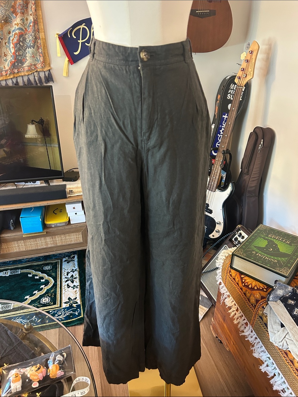 Anthropologie High-Rise Wide-Leg Pants
